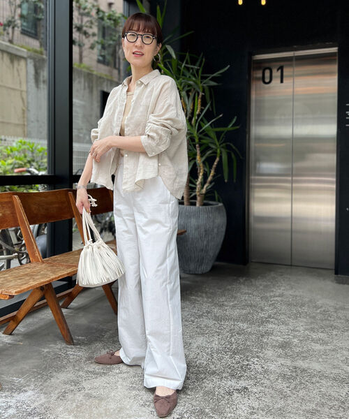 NOLLEY’S(ノーリーズ)の「◇【WEB限定サイズあり】撥水ワイドイージーパンツ(その他パンツ・レディース・ホワイト/ピンク/ブラック・34/36/38/40)」の5枚目の写真