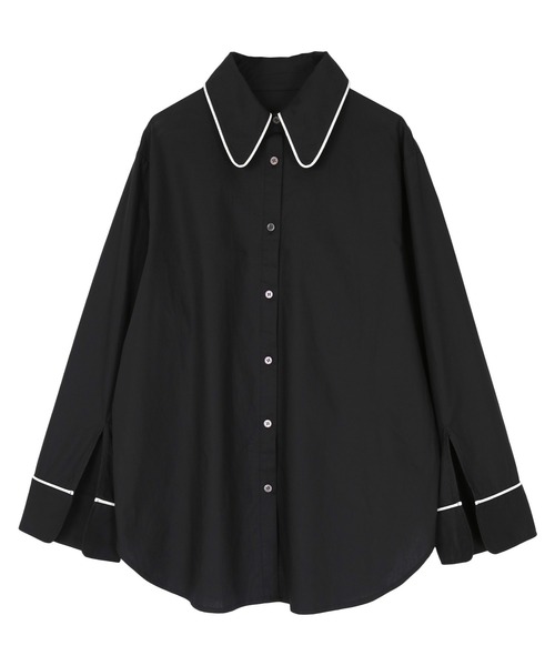 miette（ミエット）の「スリットスリーブパイピングシャツ（シャツ/ブラウス・レディース・オフホワイト/ブラック・FREE）」の18枚目の写真