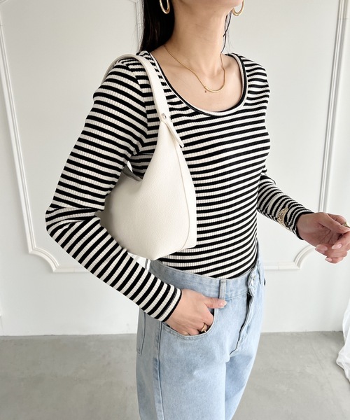 MYMOOD.（マイムード）の「合成皮革 ワンハンドルバッグ（ハンドバッグ・レディース・ホワイト/グリーン/ブラック/シルバー/アイボリー/グレイッシュベージュ/ブラウン・FREE）」の13枚目の写真