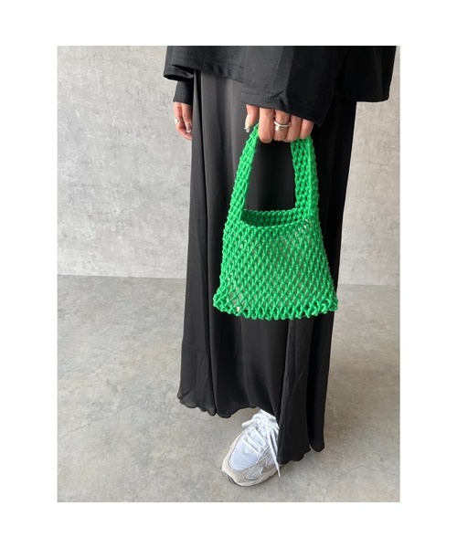 owndaily（オンデイリー）の「かぎ針編みミニバッグ（ショルダーバッグ・レディース・ベージュ/イエロー/ホワイト/グリーン・FREE）」の21枚目の写真