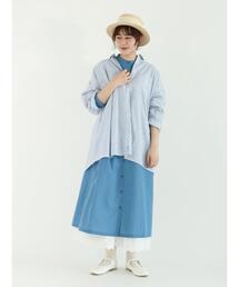 Samansa Mos2 | 【リンネル5月号掲載アイテム】【イージーケア＋UVカット】お手入れラクラクシャツワンピ(シャツワンピース)
