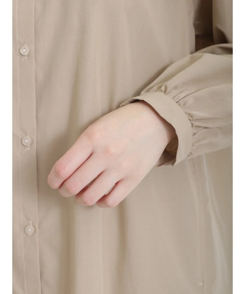 Samansa Mos2（サマンサ モスモス）の「【リンネル5月号掲載アイテム】【イージーケア＋UVカット】お手入れラクラクシャツワンピ（シャツワンピース・レディース・ネイビー/ピンク/イエロー/ブルー/ミント/ベージュ・ﾌﾘ-）」の17枚目の写真