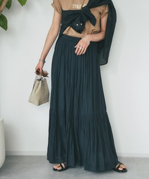 RIVE DROITE | ウエストゴムで履きやすい/コットンギャザーロングスカート(スカート)