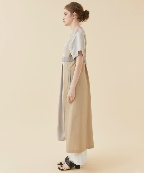 CITY TOKYO（シティトウキョウ）の「レイヤードスポーツワンピース（ワンピース・レディース・ベージュ/カーキ/ブルー・1/2）」の18枚目の写真