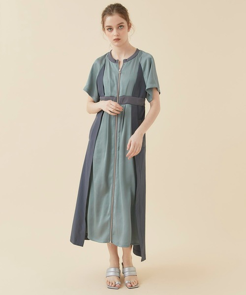 CITY TOKYO（シティトウキョウ）の「レイヤードスポーツワンピース（ワンピース・レディース・ベージュ/カーキ/ブルー・1/2）」の11枚目の写真