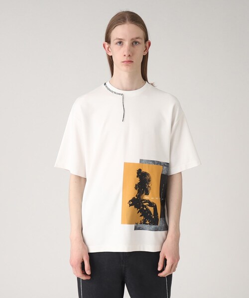 tk.TAKEO KIKUCHI（ティーケータケオキクチ）の「◆ネガポートレートギミックTシャツ（Tシャツ/カットソー・メンズ・ホワイト/ブラック・01/02/03）」の4枚目の写真