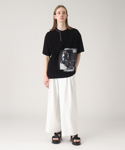 tk.TAKEO KIKUCHI（ティーケータケオキクチ）の「◆ネガポートレートギミックTシャツ（Tシャツ/カットソー・メンズ・ホワイト/ブラック・01/02/03）」の12枚目の写真
