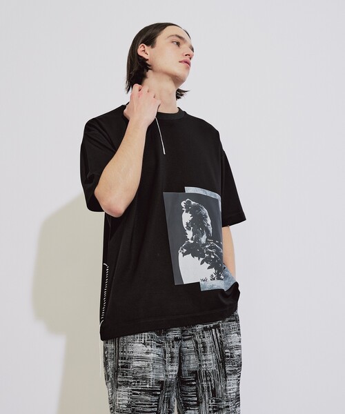 tk.TAKEO KIKUCHI（ティーケータケオキクチ）の「◆ネガポートレートギミックTシャツ（Tシャツ/カットソー・メンズ・ホワイト/ブラック・01/02/03）」の22枚目の写真