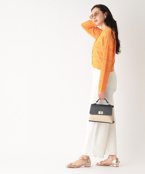 OPAQUE.CLIP（オペークドットクリップ）の「◆バンブーひねりミニショルダー（ショルダーバッグ・レディース・オフホワイト/ブラック系1・00）」の18枚目の写真