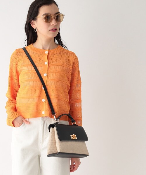 OPAQUE.CLIP（オペークドットクリップ）の「◆バンブーひねりミニショルダー（ショルダーバッグ・レディース・オフホワイト/ブラック系1・00）」の16枚目の写真