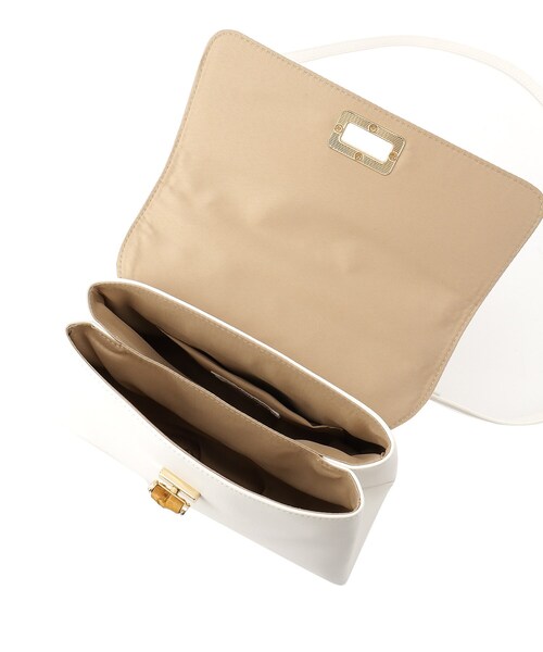 OPAQUE.CLIP（オペークドットクリップ）の「◆バンブーひねりミニショルダー（ショルダーバッグ・レディース・オフホワイト/ブラック系1・00）」の6枚目の写真