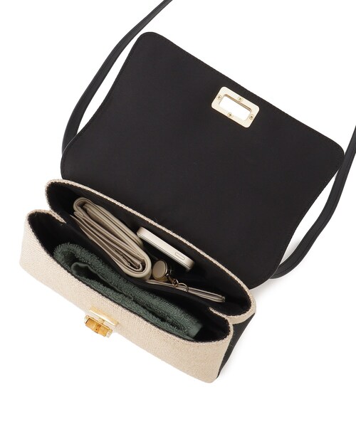 OPAQUE.CLIP（オペークドットクリップ）の「◆バンブーひねりミニショルダー（ショルダーバッグ・レディース・オフホワイト/ブラック系1・00）」の17枚目の写真