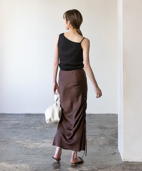 Noble（ノーブル）の「ワンショルダープルオーバー（タンクトップ・レディース・ブラック/アイボリー・FREE）」の15枚目の写真