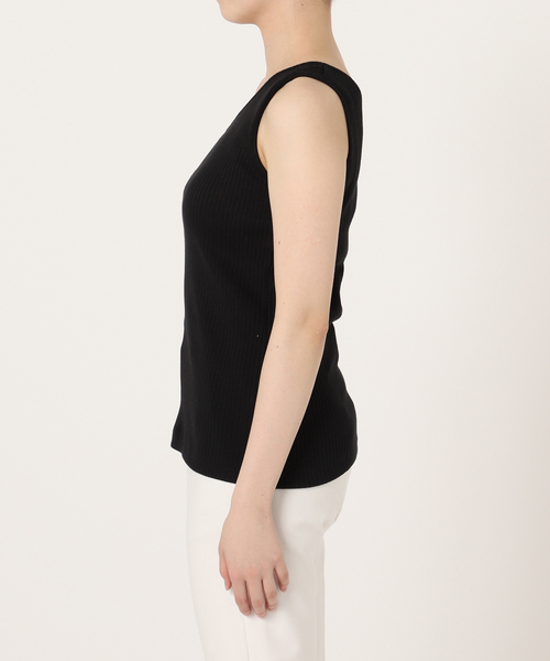 Noble（ノーブル）の「ワンショルダープルオーバー（タンクトップ・レディース・ブラック/アイボリー・FREE）」の4枚目の写真