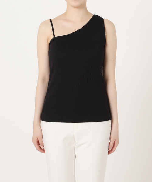 Noble（ノーブル）の「ワンショルダープルオーバー（タンクトップ・レディース・ブラック/アイボリー・FREE）」の5枚目の写真