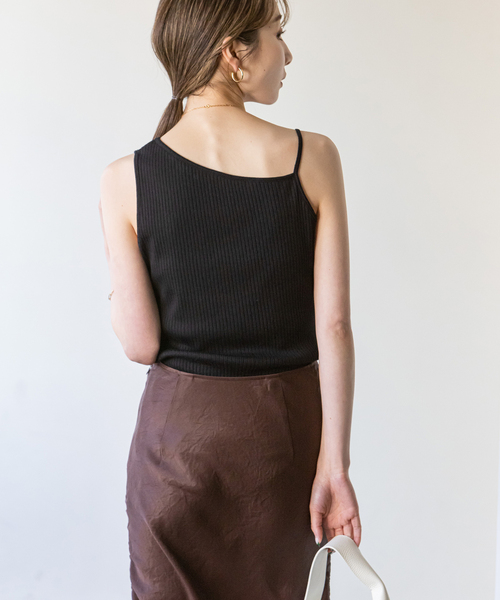 Noble（ノーブル）の「ワンショルダープルオーバー（タンクトップ・レディース・ブラック/アイボリー・FREE）」の9枚目の写真