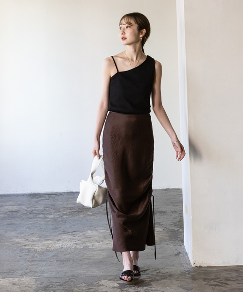 Noble（ノーブル）の「ワンショルダープルオーバー（タンクトップ・レディース・ブラック/アイボリー・FREE）」の22枚目の写真