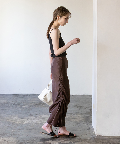 Noble（ノーブル）の「ワンショルダープルオーバー（タンクトップ・レディース・ブラック/アイボリー・FREE）」の6枚目の写真