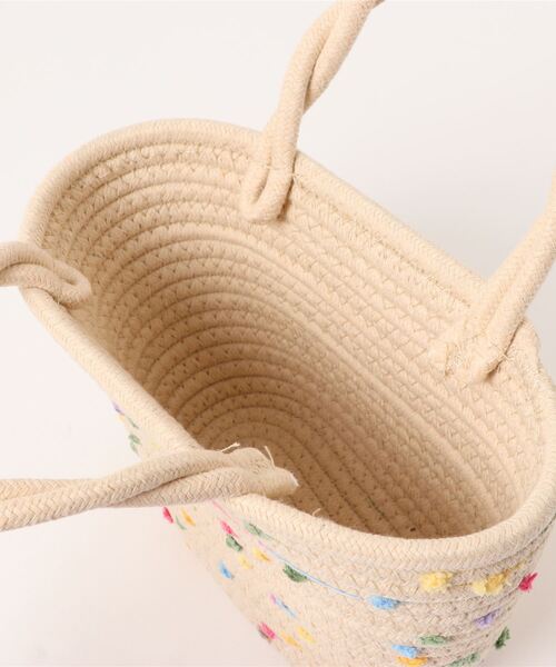 Q（キュー）の「カラフルドットかごバッグ（かごバッグ・レディース・ホワイト系その他/ブラウン系その他・ONE SIZE）」の5枚目の写真
