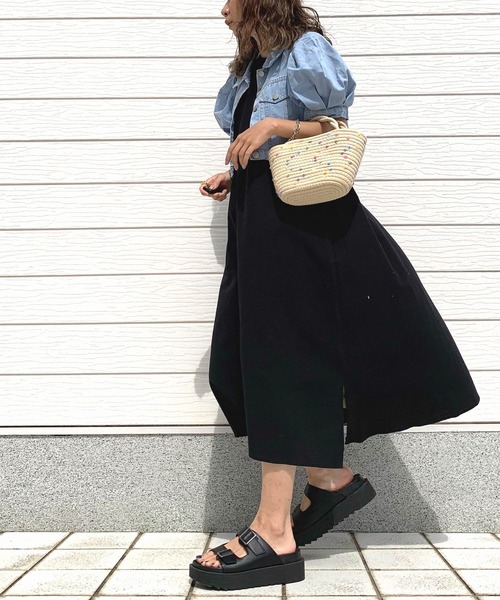 Q（キュー）の「カラフルドットかごバッグ（かごバッグ・レディース・ホワイト系その他/ブラウン系その他・ONE SIZE）」の7枚目の写真