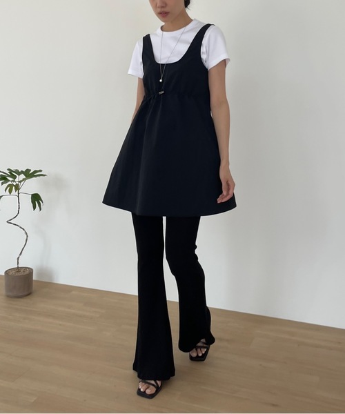 ウエスト絞りナイロンタンクミニワンピ Didot.showroom 韓国ブランド Didot.showroom（ディドット ショールーム）の「ウエスト絞り
