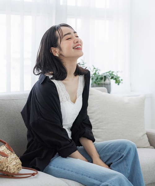 coca(coca)(コカ)の「OUT BRA カップ付きレースキャミソール(キャミソール・レディース・ブラック/ホワイト・S/M/L)」の7枚目の写真