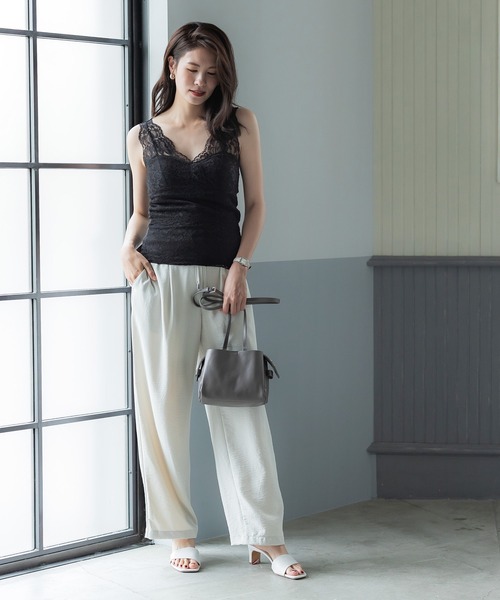 coca(coca)(コカ)の「OUT BRA カップ付きレースキャミソール(キャミソール・レディース・ブラック/ホワイト・S/M/L)」の9枚目の写真