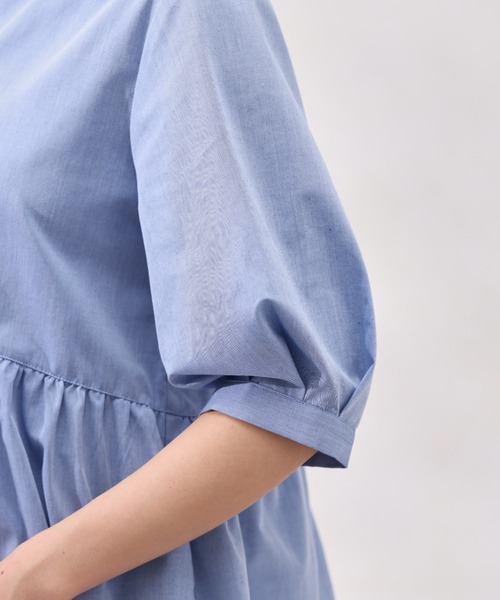 Chez toi（シェトワ）の「パールボタンギャザー切替ブラウス（シャツ/ブラウス・レディース・ベージュ/ブラック/サックスブルー/オフホワイト・FREE）」の22枚目の写真