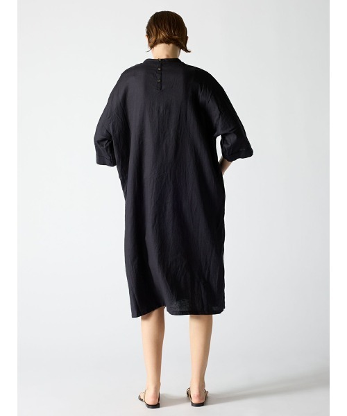 ほぼ未使用✨ミズイロインド　23SS リネン100% ジレワンピース　ネイビー ほぼ未使用✨ミズイロインド 23SS リネン100% ジレワンピース