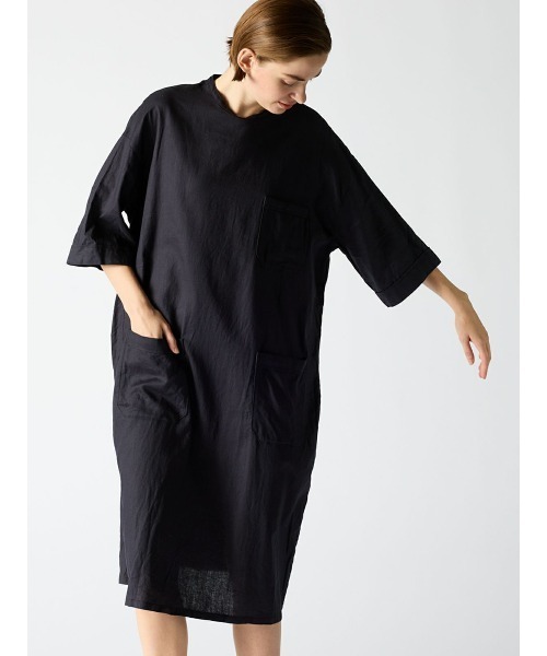 mizuiroind（ミズイロインド）の「mizuiro ind ポケットデザインボックスワンピース（ワンピース・レディース・ホワイト系その他2/ブルー/キナリ/ネイビー/ブラック・FREE）」の16枚目の写真