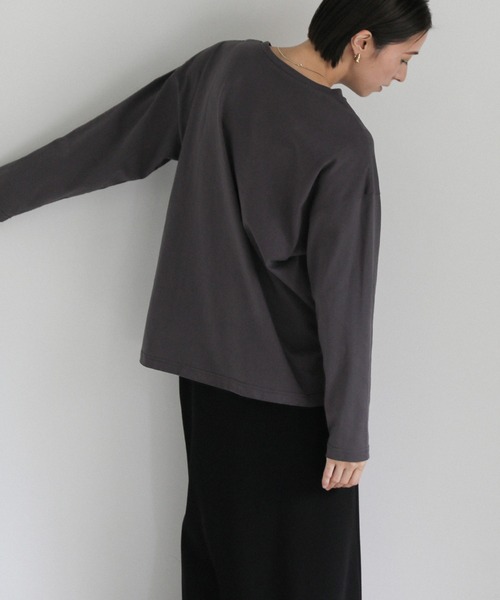 【未使用】SMOOTH MELANGE WRAP COAT(ダークグレー) Pile up ロゴプリントロンT（Tシャツ/カットソー）｜select MOCA