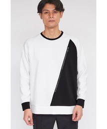 TORNADO MART（トルネードマート）の「TORNADO MART∴バイカラーZIPアクセントプルオーバー（Tシャツ/カットソー）」