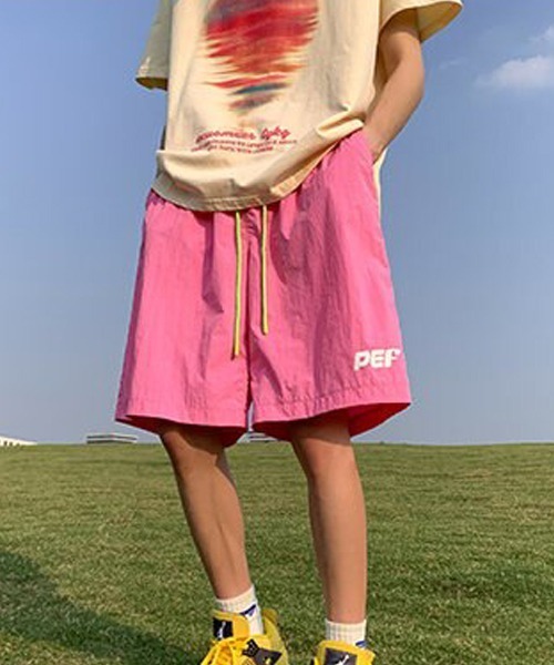 almo(アルモ)の「ビビッドカラーロゴハーフパンツ(NEZ)(その他パンツ・レディース・イエロー/パープル/ピンク/グリーン/ブラック・FREE)」の20枚目の写真