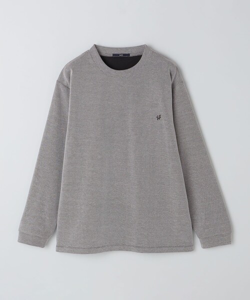 SHIPS(シップス)の「【WEB限定】SHIPS: ワンポイント ロゴ バーズアイ クルーネック ロングスリーブ Tシャツ(Tシャツ/カットソー・メンズ・ホワイト/ネイビー/ダークグレー/ロイヤルブルー/ライトグレー/ダークブルー/オフホワイト/ブラック・MEDIUM/X-LARGE/LARGE/SMALL)」の21枚目の写真