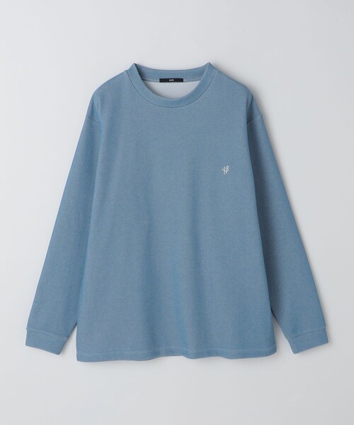 SHIPS(シップス)の「【WEB限定】SHIPS: ワンポイント ロゴ バーズアイ クルーネック ロングスリーブ Tシャツ(Tシャツ/カットソー・メンズ・ホワイト/ネイビー/ダークグレー/ロイヤルブルー/ライトグレー/ダークブルー/オフホワイト/ブラック・MEDIUM/X-LARGE/LARGE/SMALL)」の16枚目の写真