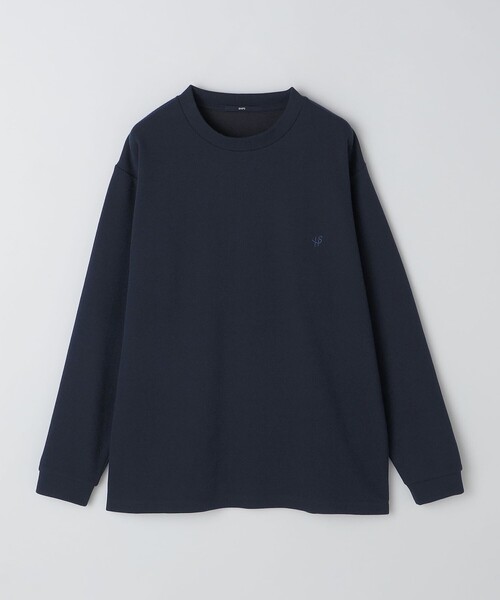 SHIPS(シップス)の「【WEB限定】SHIPS: ワンポイント ロゴ バーズアイ クルーネック ロングスリーブ Tシャツ(Tシャツ/カットソー・メンズ・ホワイト/ネイビー/ダークグレー/ロイヤルブルー/ライトグレー/ダークブルー/オフホワイト/ブラック・MEDIUM/X-LARGE/LARGE/SMALL)」の13枚目の写真