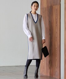 自由区（ジユウク）の「【リバーシブル・セットアップ対応・洗える】レーヨンストレッチリバーシブルニット ジャンパースカート（ジャンパースカート・レディース）」