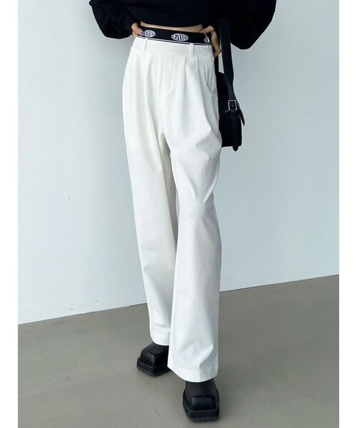 EMODA（エモダ）の「レイヤードローパンツ（その他パンツ・レディース・グレー/ホワイト/ブラック/ベージュ・MEDIUM/SMALL）」の2枚目の写真