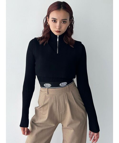 EMODA（エモダ）の「レイヤードローパンツ（その他パンツ・レディース・グレー/ホワイト/ブラック/ベージュ・MEDIUM/SMALL）」の9枚目の写真