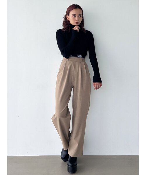 EMODA（エモダ）の「レイヤードローパンツ（その他パンツ・レディース・グレー/ホワイト/ブラック/ベージュ・MEDIUM/SMALL）」の11枚目の写真