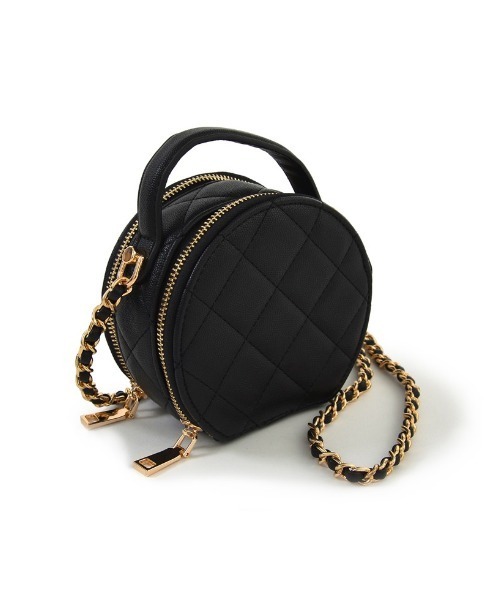 Re:EDIT（リエディ）の「[BAG COLLECTION]キルティングステッチサークルミニショルダーバッグ（ショルダーバッグ・レディース・ブラック/ホワイト・FREE）」の12枚目の写真