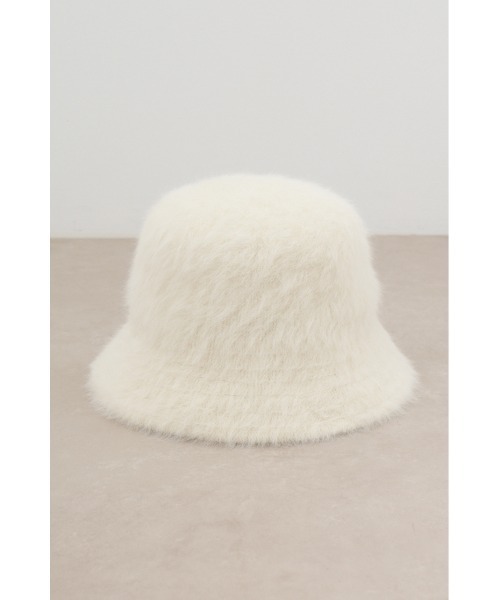 AZUL by moussy（アズールバイマウジー）の「シャギーバケットハット（ハット・レディース・ブラック/アイボリー・FREE）」の3枚目の写真