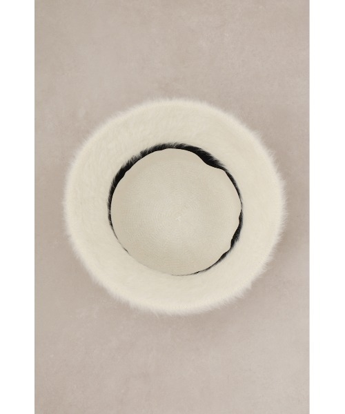 AZUL by moussy（アズールバイマウジー）の「シャギーバケットハット（ハット・レディース・ブラック/アイボリー・FREE）」の7枚目の写真