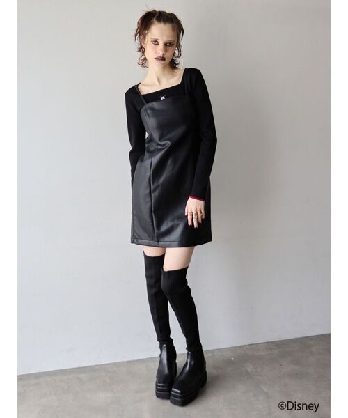 Disney（ディズニー）の「10周年記念【Disney】Mickeyショートニットトップス（ニット/セーター・レディース・ネイビー/ホワイト/ブラック・FREE）」の10枚目の写真