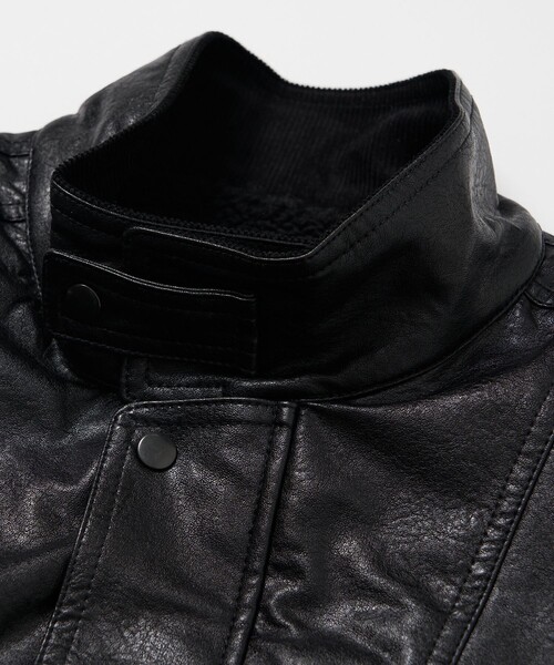 FREAK'S STORE(フリークスストア)の「FREAK’S STORE/フリークスストア フェイクレザーボアベスト/合皮(ベスト・メンズ・ブラック・MEDIUM/LARGE)」の11枚目の写真