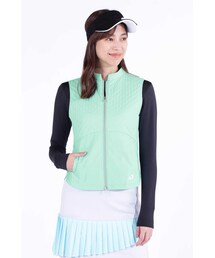 New Balance Golf（ニューバランスゴルフ）の「【new balance golf】ピンソニックキルト 中綿 フルジップ ベスト (WOMENS WORLD)（ダウンベスト）」