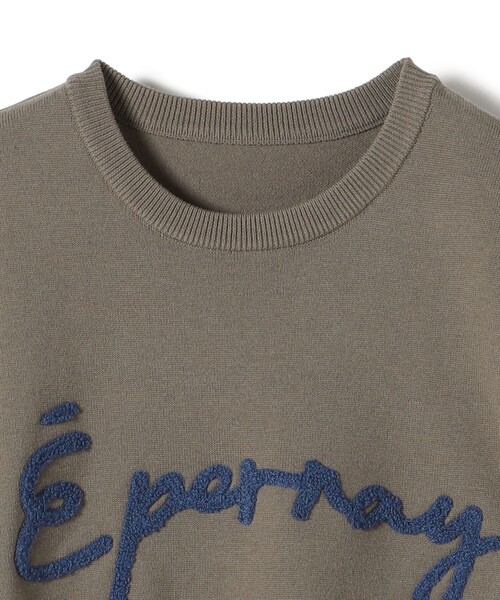 SHIPS(シップス)の「【WEB限定】〈手洗い可能〉サガラ 刺繍 ロゴ ニット(ニット/セーター・レディース・ライトグレー/ネイビー/ブラウン系・ONE SIZE)」の8枚目の写真
