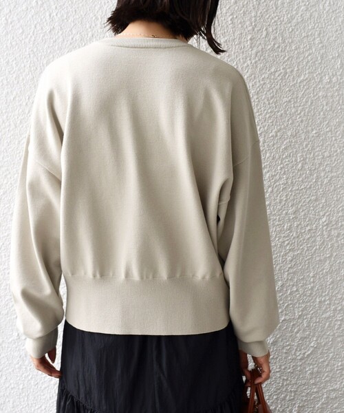 SHIPS(シップス)の「【WEB限定】〈手洗い可能〉サガラ 刺繍 ロゴ ニット(ニット/セーター・レディース・ライトグレー/ネイビー/ブラウン系・ONE SIZE)」の17枚目の写真