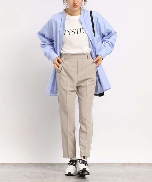 GLOBAL WORK Smile Seed Store(グローバルワーク スマイルシードストア)の「バンドカラーシャツ/175881(シャツ/ブラウス・レディース・グレー/オフホワイト/ブラック/サックスブルー/ピンク・MEDIUM/SMALL/LARGE)」の7枚目の写真