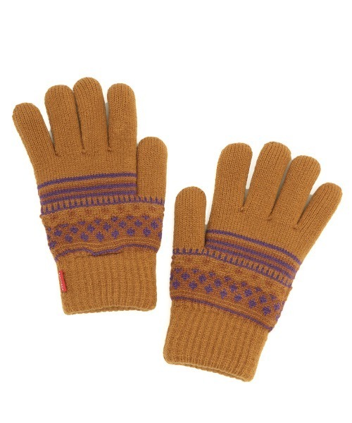 チチカカ（チチカカ）の「ドットボーダー手袋（手袋・レディース・キャメル/グリーン/ブラック・FREE）」の9枚目の写真